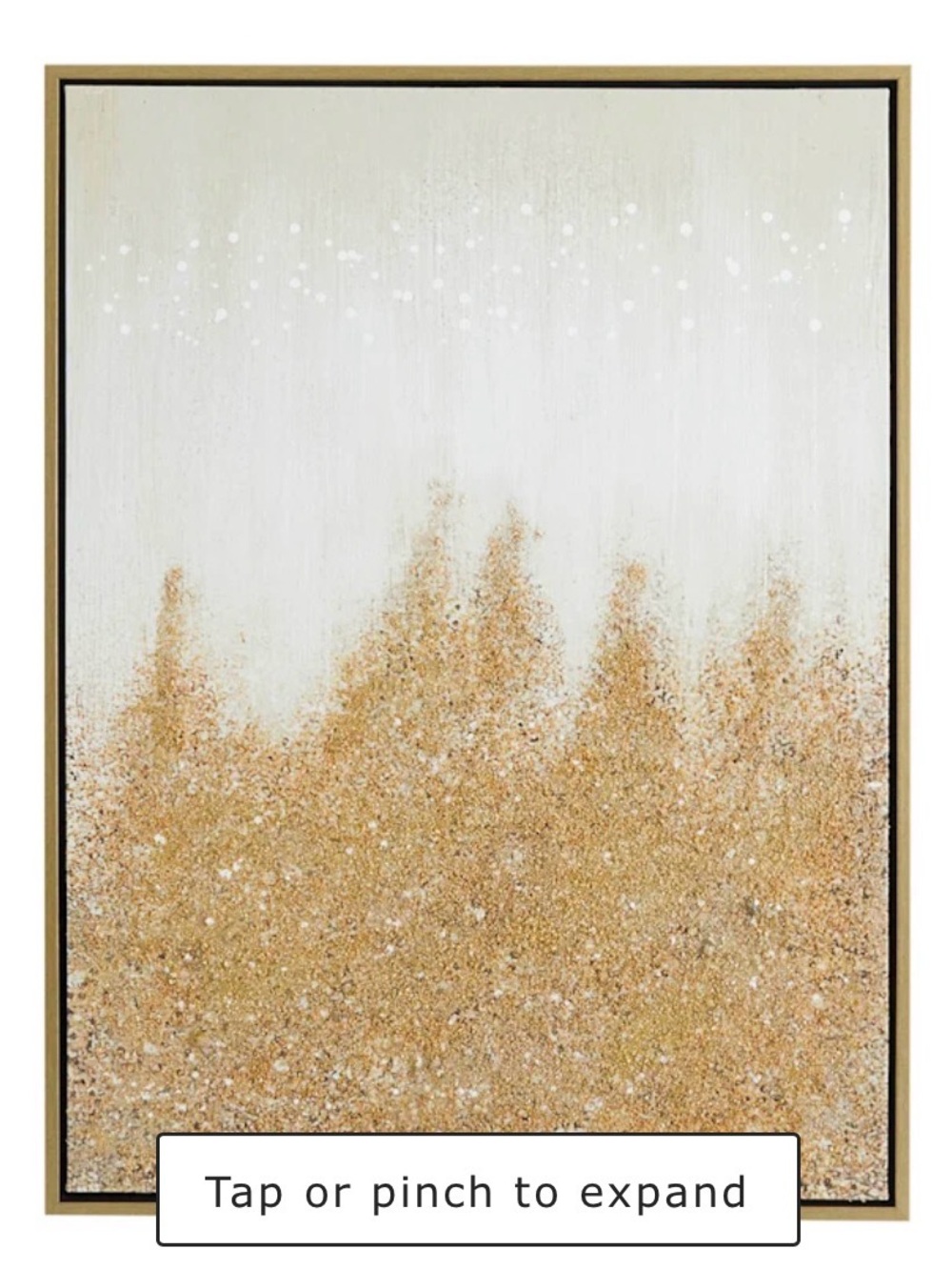 Gold and White Abstract Texture Wall Art - Modern Home Decor